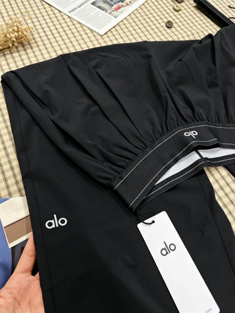🏇NWT ALO Yoga Suit Up Trouser Black Wide Leg✨Regular 30" Inseam - Picture 7 of 9